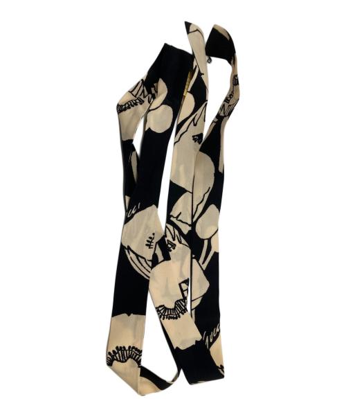 GUCCI（グッチ）GUCCI (グッチ) ポピープリントシルクシャツ ブラック サイズ:40の古着・服飾アイテム