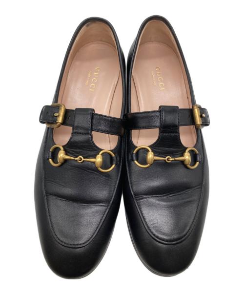 GUCCI（グッチ）GUCCI (グッチ) ホースビットレザーシューズ ブラック サイズ:36　1/2の古着・服飾アイテム