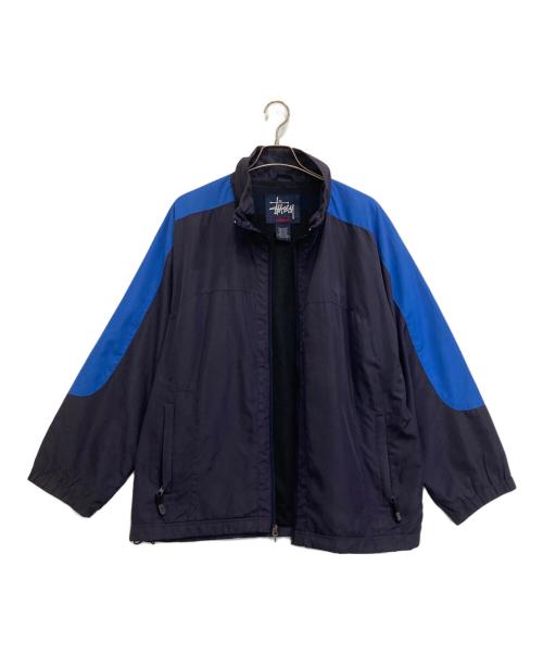 stussy（ステューシー）stussy (ステューシー) ナイロンジャケット ブルー×パープル サイズ:Lの古着・服飾アイテム