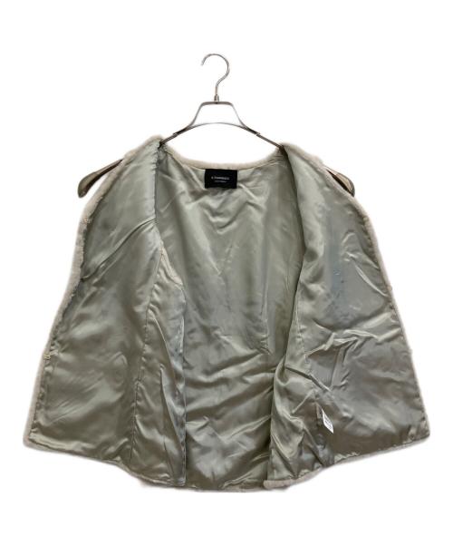 k.tsanikidis（ツァニキリス）k.tsanikidis (ツァニキリス) FRAMeWORK別注ムートンチマヨ柄ジレ アイボリー サイズ:Fの古着・服飾アイテム