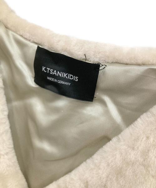 k.tsanikidis（ツァニキリス）k.tsanikidis (ツァニキリス) FRAMeWORK別注ムートンチマヨ柄ジレ アイボリー サイズ:Fの古着・服飾アイテム