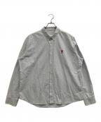 amiアミ）の古着「ストライプシャツ」｜スカイブルー