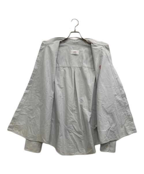 ami（アミ）ami (アミ) ストライプシャツ スカイブルー サイズ:44の古着・服飾アイテム