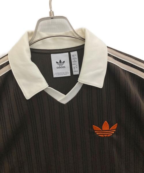 adidas（アディダス）adidas (アディダス) U FOOTBALL JERSEY TEE ブラウン サイズ:XSの古着・服飾アイテム