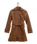 COLE HAANコールハーン）の古着「ラムレザートレンチコート」｜ブラウン