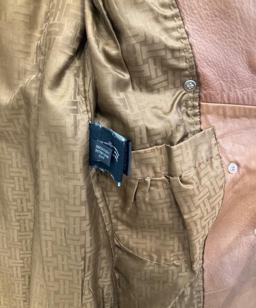 COLE HAAN（コールハーン）COLE HAAN (コールハーン) ラムレザートレンチコート ブラウン サイズ:XXSの古着・服飾アイテム