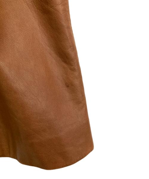 COLE HAAN（コールハーン）COLE HAAN (コールハーン) ラムレザートレンチコート ブラウン サイズ:XXSの古着・服飾アイテム