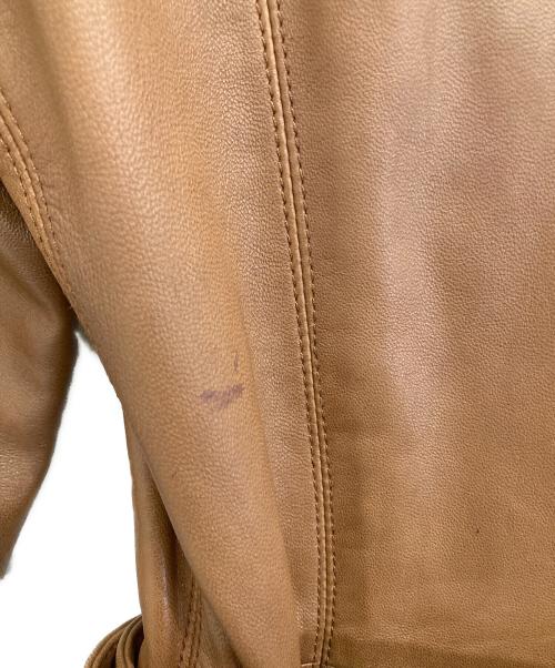 COLE HAAN（コールハーン）COLE HAAN (コールハーン) ラムレザートレンチコート ブラウン サイズ:XXSの古着・服飾アイテム