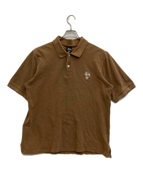 stussy（ステューシー）stussy (ステューシー) ポロシャツ ブラウン サイズ:Mの古着・服飾アイテム