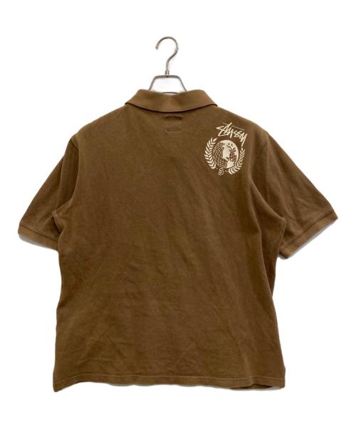 stussy（ステューシー）stussy (ステューシー) ポロシャツ ブラウン サイズ:Mの古着・服飾アイテム