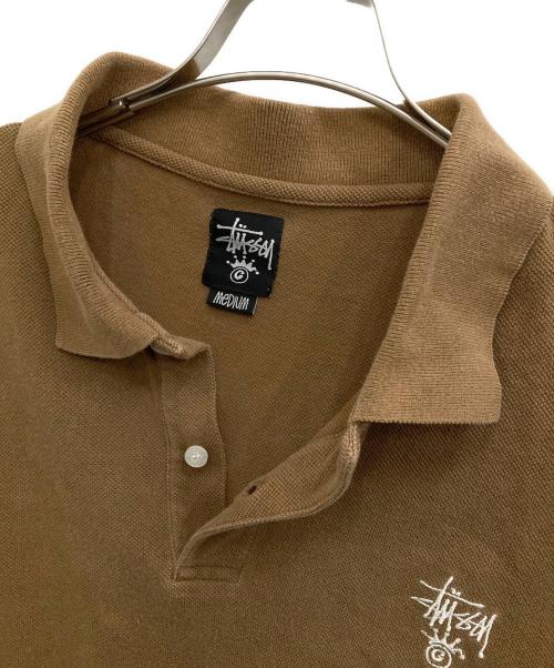 stussy（ステューシー）stussy (ステューシー) ポロシャツ ブラウン サイズ:Mの古着・服飾アイテム