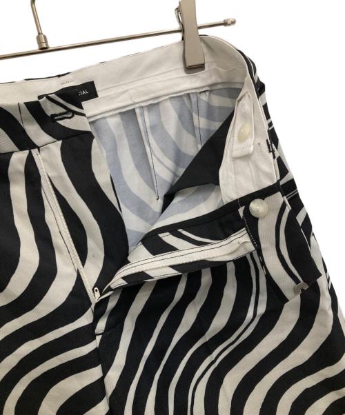 MAISON SPECIAL（メゾンスペシャル）MAISON SPECIAL (メゾンスペシャル) ウェーブプリントパンツ ブラック サイズ:38の古着・服飾アイテム