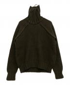 C.P COMPANYシーピーカンパニー）の古着「ウールタートルネックニット」｜カーキ