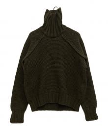 C.P COMPANY（シーピーカンパニー）の古着「ウールタートルネックニット」｜カーキ