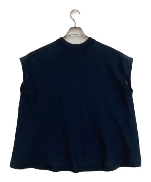 Curensology（カレンソロジー）Curensology (カレンソロジー) ニットフレアトップス ネイビー サイズ:Freeの古着・服飾アイテム