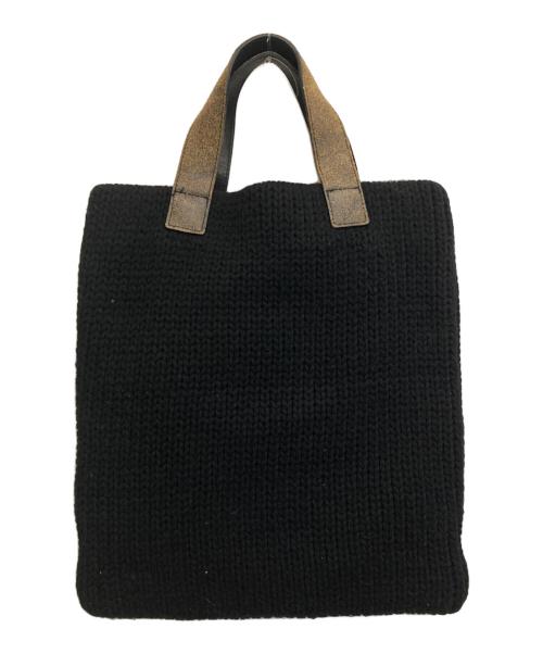 tricot COMME des GARCONS（トリココムデギャルソン）tricot COMME des GARCONS (トリココムデギャルソン) ウールニットハンドバッグ ブラックの古着・服飾アイテム