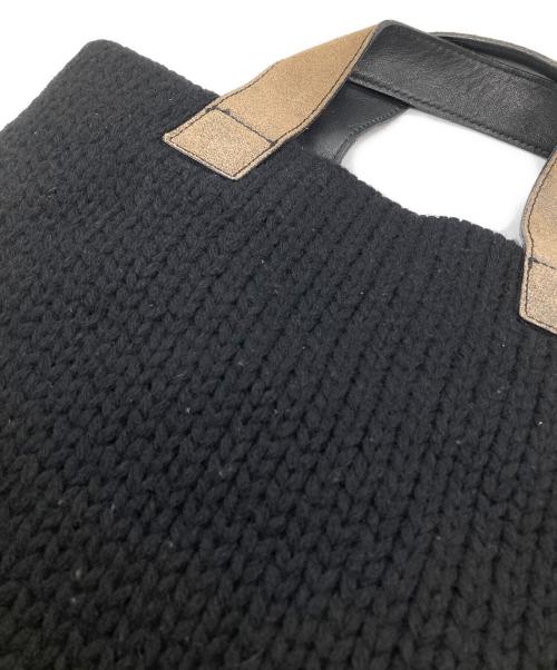 tricot COMME des GARCONS（トリココムデギャルソン）tricot COMME des GARCONS (トリココムデギャルソン) ウールニットハンドバッグ ブラックの古着・服飾アイテム