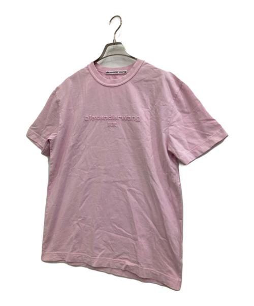 ALEXANDER WANG（アレキサンダー・ワン）ALEXANDER WANG (アレキサンダー・ワン) ロゴTシャツ ピンク サイズ:Sの古着・服飾アイテム