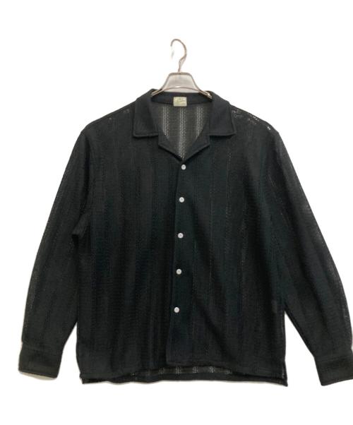 BACKERS（バッカーズ）Backers (バッカーズ) シアーカーディガン ブラック サイズ:Fの古着・服飾アイテム