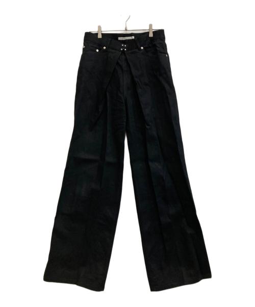 JOHN LAWRENCE SULLIVAN（ジョン ローレンス サリバン）JOHN LAWRENCE SULLIVAN (ジョン ローレンス サリバン) Rigid denim wide pants ブラック サイズ:46の古着・服飾アイテム