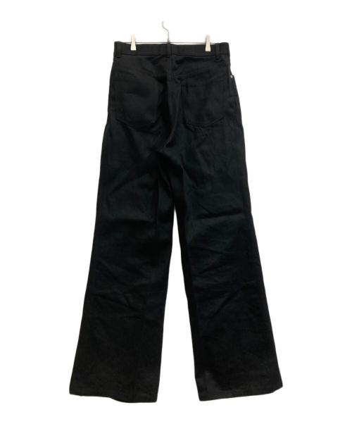 JOHN LAWRENCE SULLIVAN（ジョン ローレンス サリバン）JOHN LAWRENCE SULLIVAN (ジョン ローレンス サリバン) Rigid denim wide pants ブラック サイズ:46の古着・服飾アイテム