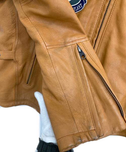 AVIREX（アヴィレックス）AVIREX (アヴィレックス) シングルライダースジャケット ブラウン サイズ:2XLの古着・服飾アイテム