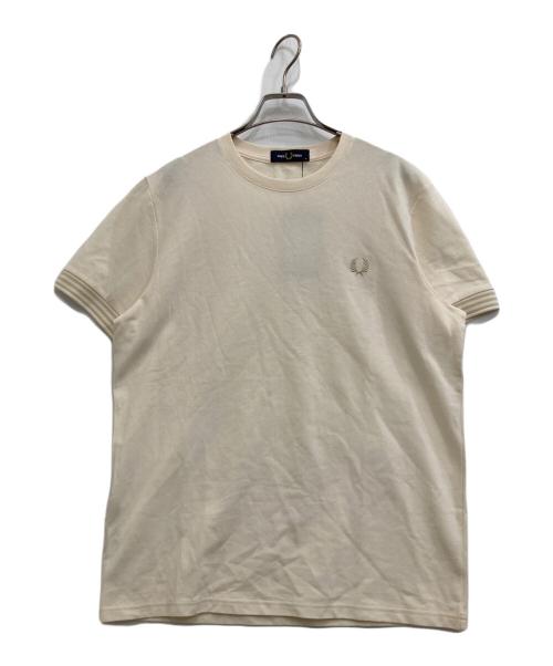 FRED PERRY（フレッドペリー）FRED PERRY (フレッドペリー) Striped Cuff T-Shirt アイボリー サイズ:M 未使用品の古着・服飾アイテム