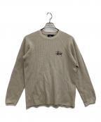 stussyステューシー）の古着「長袖カットソー」｜ベージュ