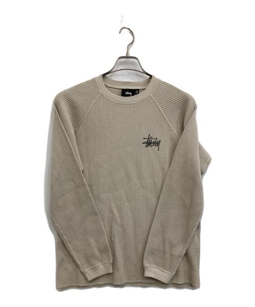 stussy（ステューシー）stussy (ステューシー) 長袖カットソー ベージュ サイズ:xsの古着・服飾アイテム