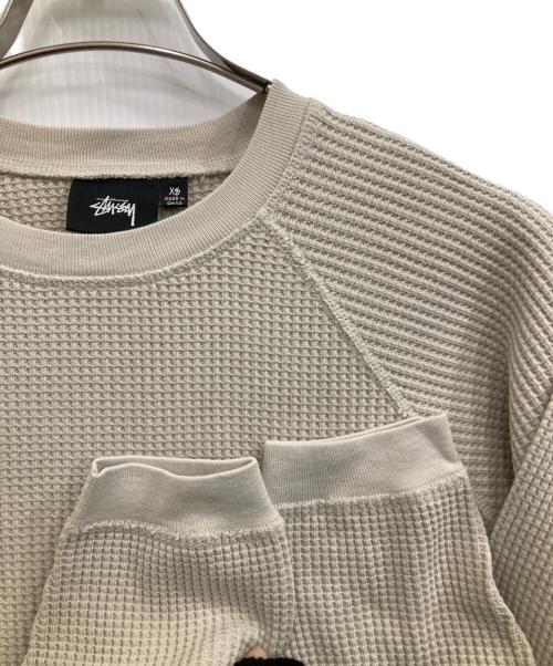 stussy（ステューシー）stussy (ステューシー) 長袖カットソー ベージュ サイズ:xsの古着・服飾アイテム
