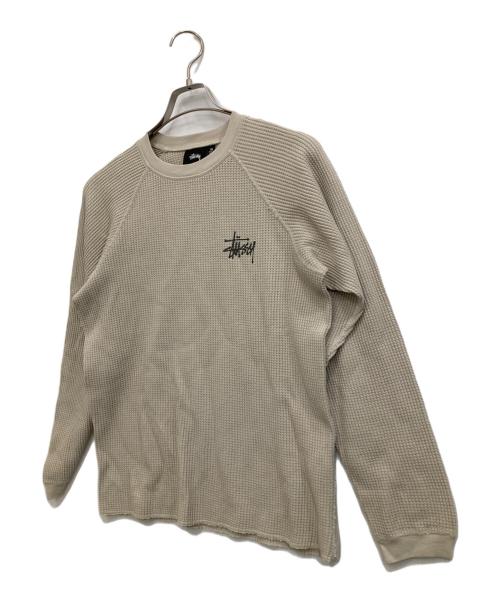 stussy（ステューシー）stussy (ステューシー) 長袖カットソー ベージュ サイズ:xsの古着・服飾アイテム