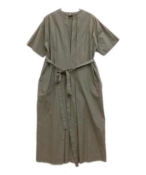 LOHEN（ローヘン）LOHEN (ローヘン) シルク混バックデザインワンピース カーキ サイズ:38の古着・服飾アイテム