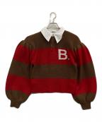 Bibiy.ビビィ）の古着「襟付きニット」｜ブラウン