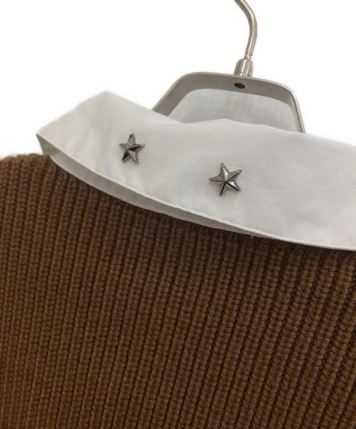 Bibiy.（ビビィ）Bibiy. (ビビィ) 襟付きニット ブラウン サイズ:Fの古着・服飾アイテム