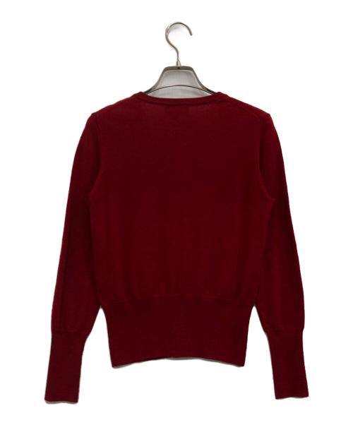 Vivienne Westwood RED LABEL（ヴィヴィアンウエストウッドレッドレーベル）Vivienne Westwood RED LABEL (ヴィヴィアンウエストウッドレッドレーベル) 刺繍オーブカーディガン レッド サイズ:1の古着・服飾アイテム