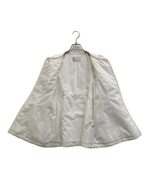 CELFORD（セルフォード）CELFORD (セルフォード) ファンシーツイードペプラムジャケット ホワイト サイズ:36の古着・服飾アイテム