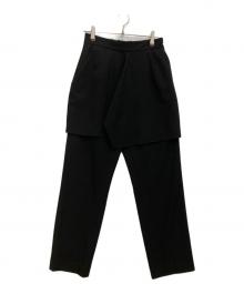 MANOF（マノフ）の古着「WRAP LAYERED PANTS」｜ブラック