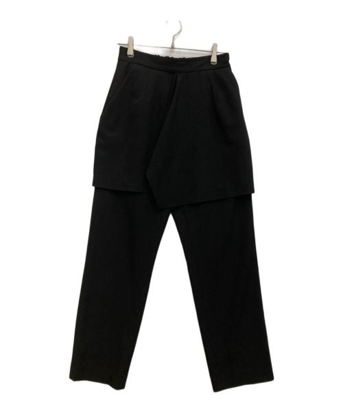 MANOF（マノフ）MANOF (マノフ) WRAP LAYERED PANTS ブラック サイズ:Mの古着・服飾アイテム