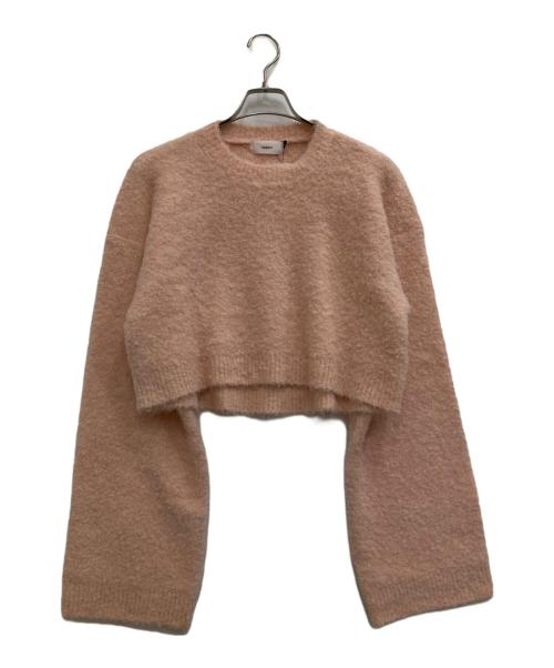 roughlow（ラフロー）roughlow (ラフロー) ブークレショートニット ピンク サイズ:F 未使用品の古着・服飾アイテム