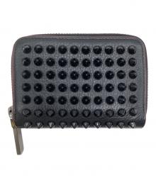 Christian Louboutin（クリスチャン・ルブタン）の古着「スタッズコインケース」｜レッド×ブラック