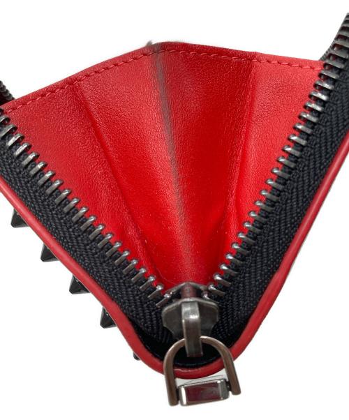 Christian Louboutin（クリスチャン・ルブタン）Christian Louboutin (クリスチャン・ルブタン) スタッズコインケース レッド×ブラックの古着・服飾アイテム