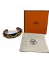 中古・古着 HERMES (エルメス) レガートGPバングル ブラック×ゴールド：50000円