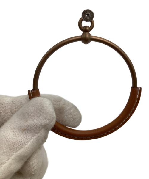 HERMES（エルメス）HERMES (エルメス) ループピアス ブラウンの古着・服飾アイテム