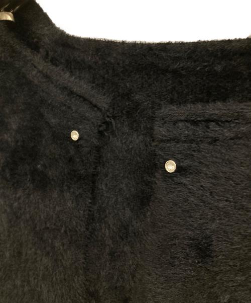 miele grande（ミエーレグランデ）miele grande (ミエーレグランデ) ウール混ニットカーディガン ブラック サイズ:F 未使用品の古着・服飾アイテム