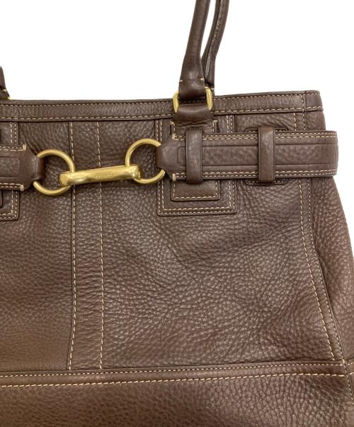 COACH（コーチ）COACH (コーチ) レザーハンドバッグ ブラウンの古着・服飾アイテム