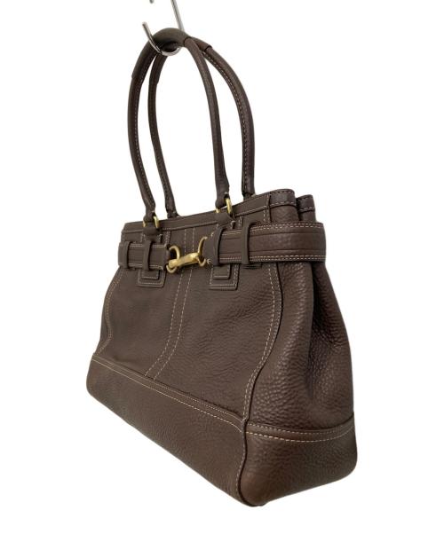 COACH（コーチ）COACH (コーチ) レザーハンドバッグ ブラウンの古着・服飾アイテム