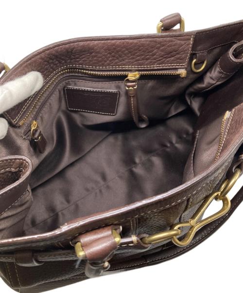 COACH（コーチ）COACH (コーチ) レザーハンドバッグ ブラウンの古着・服飾アイテム