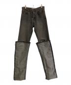 DAIRIKUダイリク）の古着「Super Long Lame Denim Pants」｜ブラック