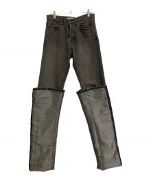 DAIRIKU（ダイリク）の古着「Super Long Lame Denim Pants」｜ブラック