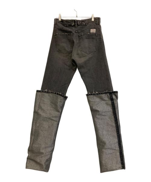 DAIRIKU（ダイリク）DAIRIKU (ダイリク) Super Long Lame Denim Pants ブラック サイズ:Mの古着・服飾アイテム